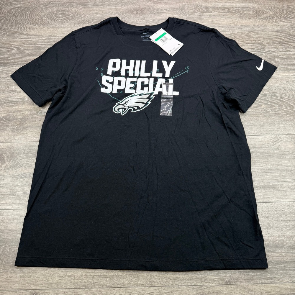 Nike Philadelphia Eagles T Shirt Mens XL Black Philly Special NFL Football NWT
